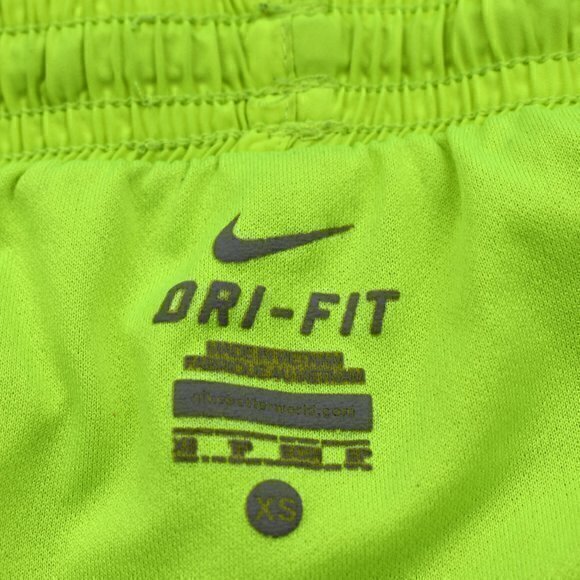 Nike Dri-Fit Running Shorts Size X-Small Color Neon Yellow/Blue/Black GUC - Picture 5 of 6